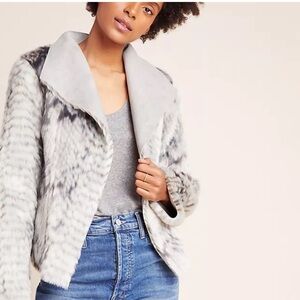 Suede and faux fur reversible coat from Anthropologie